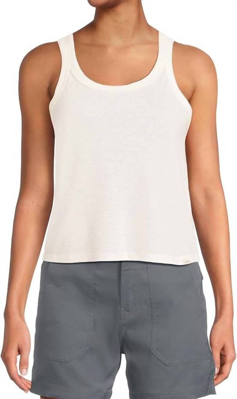 NEW PRANA cozy up scoop tank in soft white